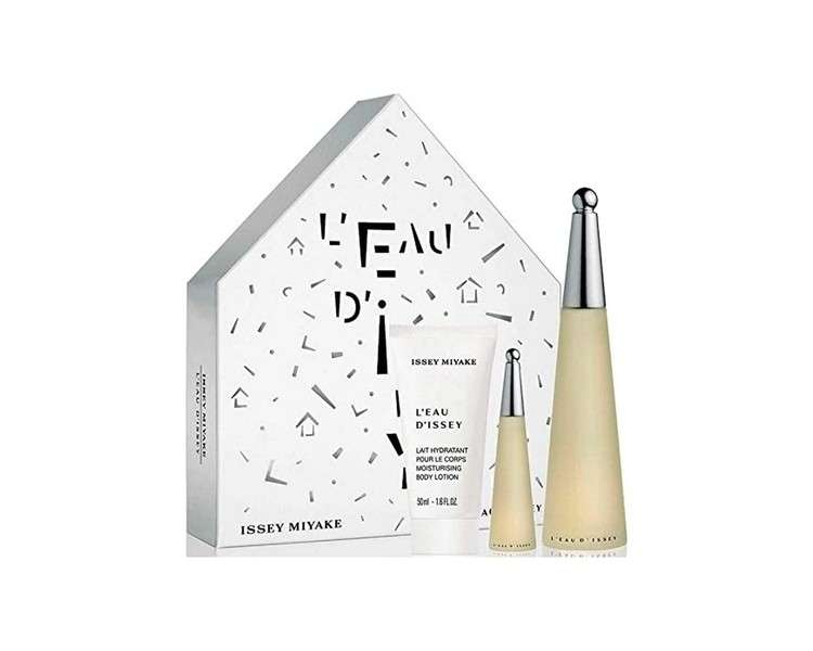 Issey Miyake L'eau D'issey Women's Fragrance Set 3.3oz EDT, 0.33oz EDT, 1.6oz Body Lotion