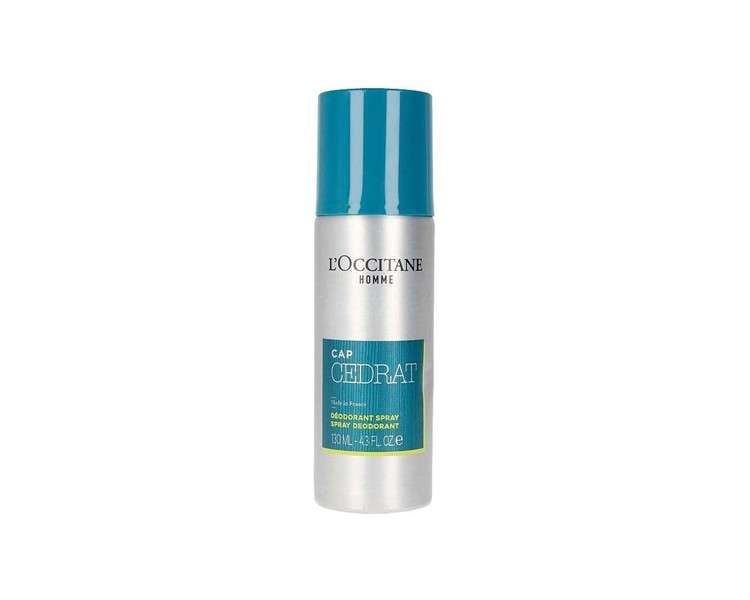 L'OCCITANE Cap Cedrat Deodorant Spray 130ml Fresh Alcohol-Free Protection For All Skin Types