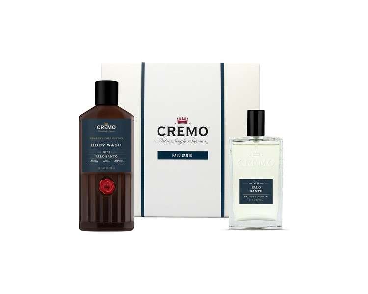 Cremo Palo Santo Gift Set for Men Eau de Toilette 100ml Body Wash 473ml Woody Fragrance