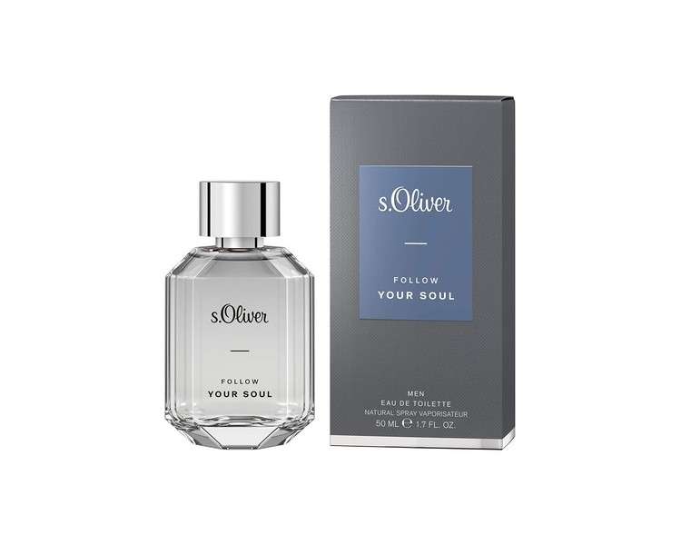 s.Oliver Follow Your Soul Men Eau de Toilette 50ml Natural Spray Vaporisateur