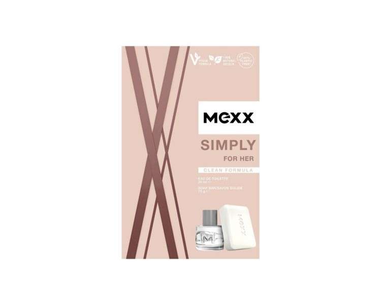 Mexx Simply for Her Gift Set Eau de Toilette 20ml and Soap 75g