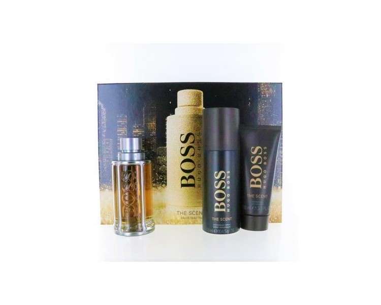 Hugo Boss The Scent 3 Piece Gift Set for Men 3.3 Oz