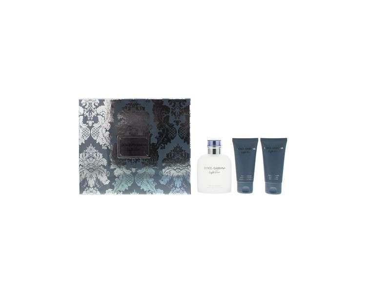 Dolce & Gabbana Light Blue Pour Homme Gift Set 125ml Eau De Toilette + 50ml Aftershave Balm + 50ml Shower Gel