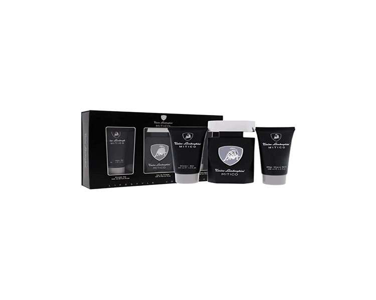 Tonino Lamborghini Mitico 3 Piece Gift Set: Eau De Toilette 125ml, Shower Gel 100ml, Aftershave Balm 100ml