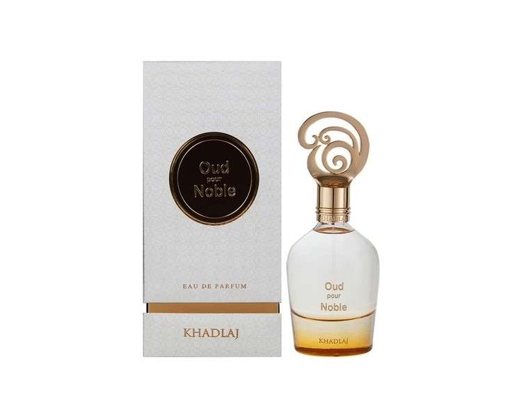 KHADLAJ Oud Pour Noble Wood Fragrance Eau De Parfum for Men 100ml