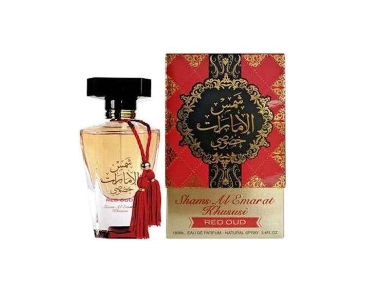 Shams Al Emarat Khususi Red Rose 100ml Eau De Parfum Natural Perfume Spray 3.4oz