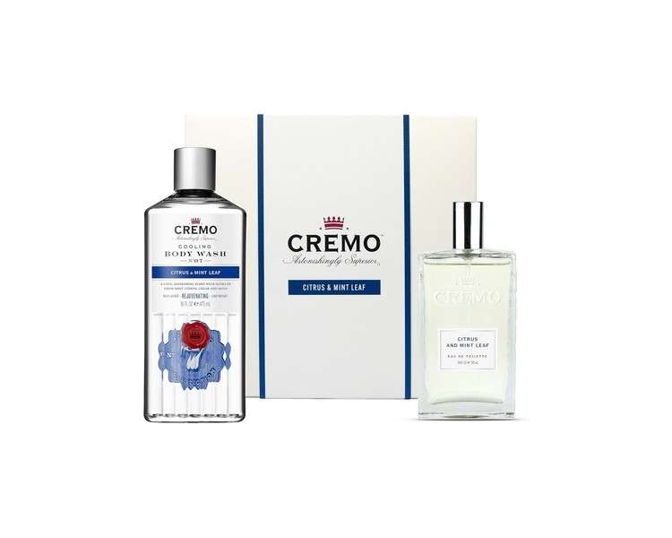 Cremo Citrus & Mint Leaf Gift Set for Men Eau de Toilette 100ml + Body Wash 473ml