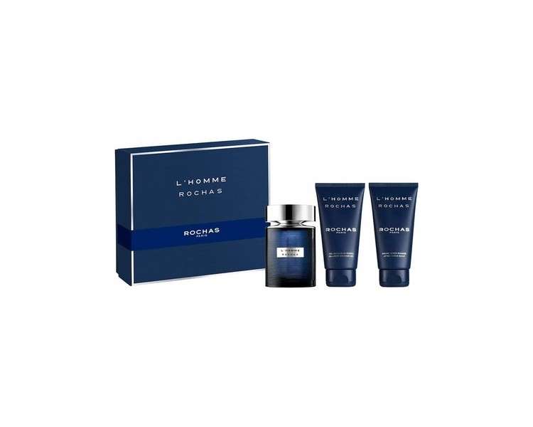 Rochas L'homme Rochas - Eau de Toilette, 100 ml + 100 ml Showe Gel + 100 ml After Shave Balm Set