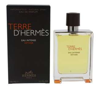Terre D'hermes Eau Intense Vetiver Eau De Parfum Spray 3.3oz 100ml for Men