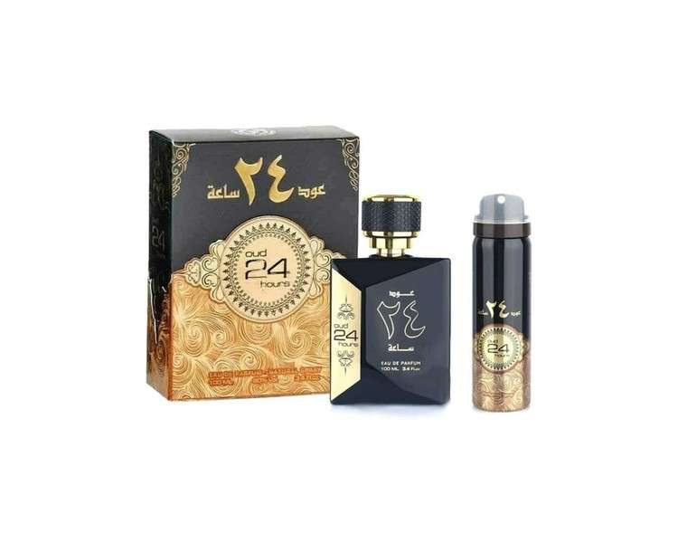 Oud 24 Hours 100ml Arabian Perfume Spray Lemon Fruity Chocolate Vanilla Agar Woody Musk Amber by House of Niche