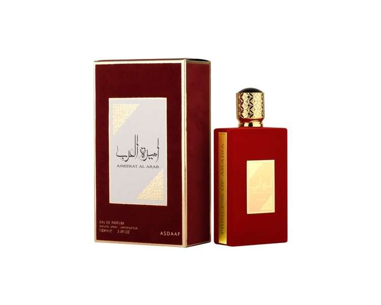 Ameerat Al Arab Unisex Eau De Parfum 100ml Oriental Exotic Attractive Citrus Bergamot White Musk Aloe Vera Jasmine Wood Musk and Oud by Asdaaf