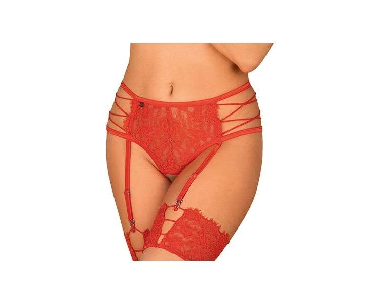 Obsessive Rediosa Garter Belt and Stockings 72ml - Pack of 1 Red