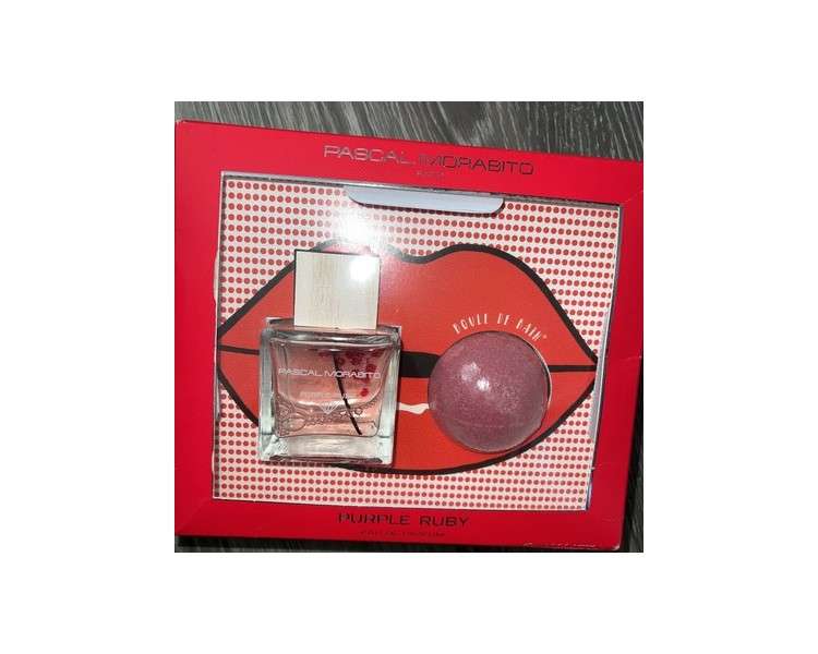 PASCAL MORABITO Purple Ruby Eau De Parfum 95ml Spray & Bath Bomb Gift Set