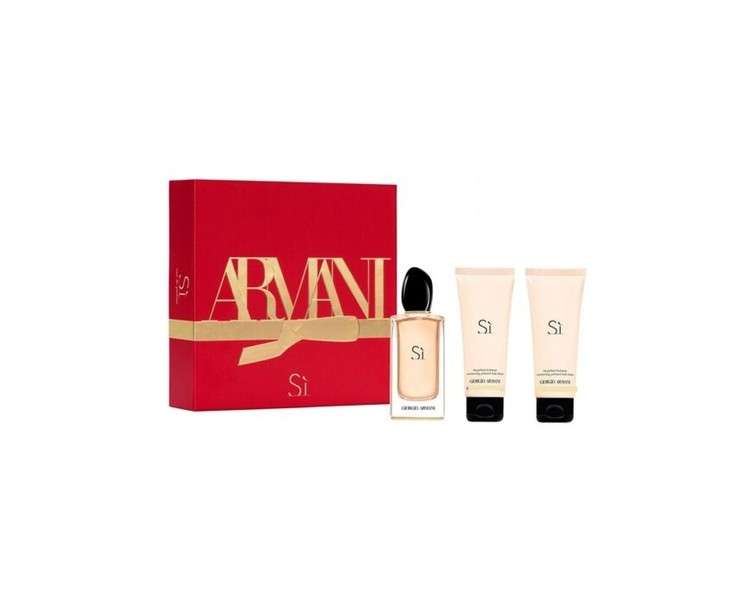 Giorgio Armani Si 2022 Gift Set with 100ml Eau De Parfum Spray and 50ml Body Lotion