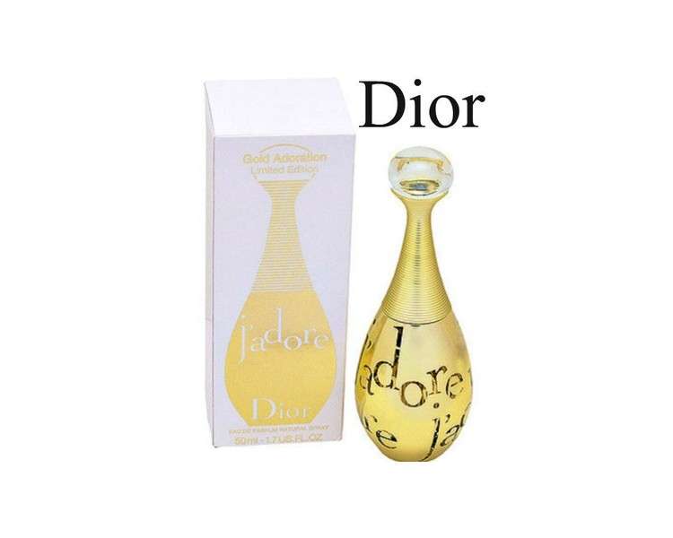 100% Authentic Exclusive Rare Dior J'adore Gold Jeweled Parfum Spray