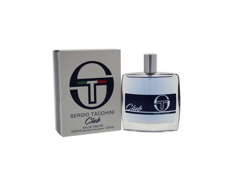 Sergio Tacchini Club Eau De Toilette 100 Ml, Spray For Men