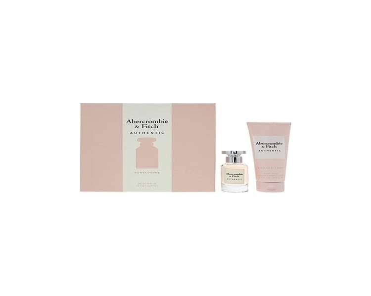 Abercrombie & Fitch Authentic Woman Gift Set 50ml Eau de ParfumSpray and 200ml Body Lotion