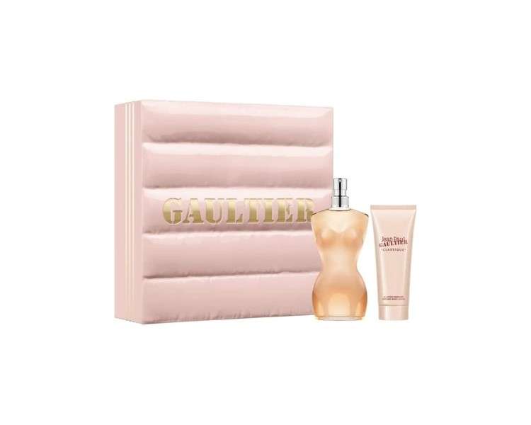 Jean Paul Gaultier Classique Eau de Toilette Spray and Perfumed Body Lotion Gift Set 100ml and 75ml