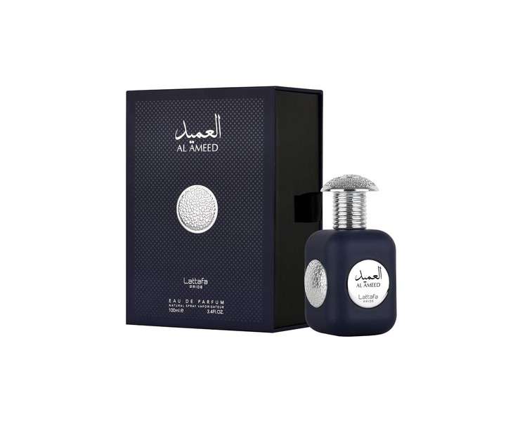 Lattafa Al Ameed Silver Eau De Parfum Spray for Unisex 3.4 Ounce