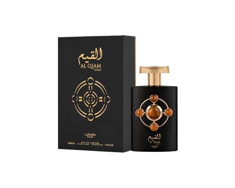 Lattafa Perfumes Al Qiam Gold Unisex Eau de Parfum Spray 3.4 Ounce Oriental