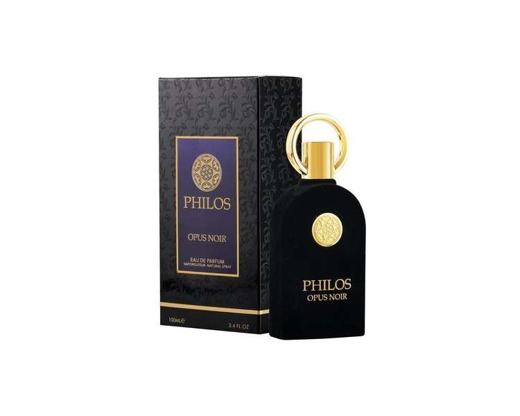 Maison Al Hambra Lattafa Philos Opus Noir EDP - Fragancia Oriental Árabe de 100ml