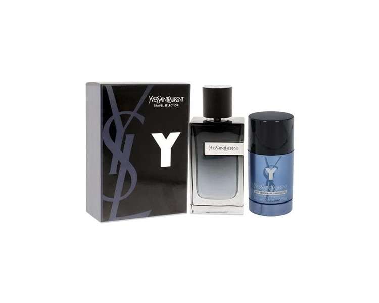 Yves Saint Laurent YSL Y 3.4 EDP Spray + 2.5 Deodorant Stick for Men 2 Piece Set 3.40 Fl Oz