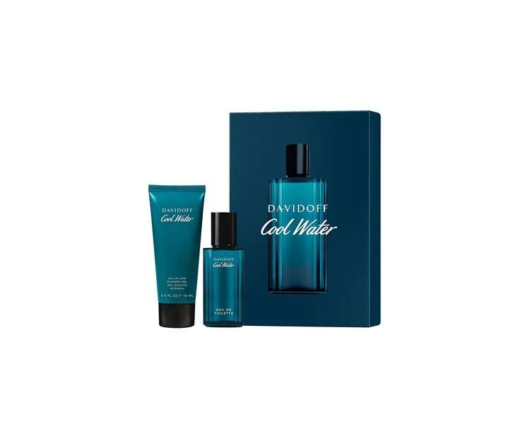 Davidoff Cool Water Eau de Toilette 40ml and All-In-One Shower Gel 75ml Gift Set