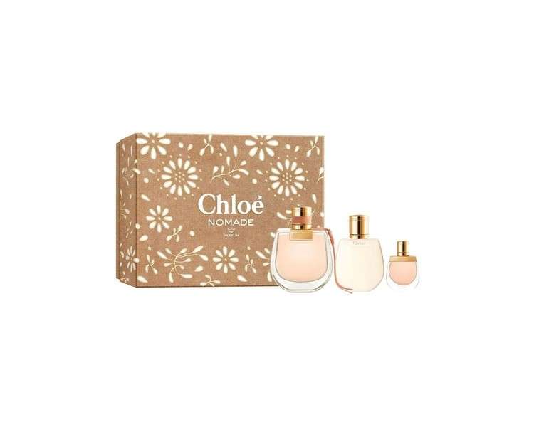 Chloe Nomade Eau de Parfum Spray 2.5oz & Body Lotion 3.4oz & Eau de Parfum 0.17oz Mini