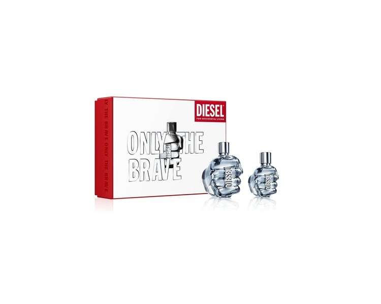 Diesel Only The Brave Eau De Toilette Spray Cologne for Men Gift Set