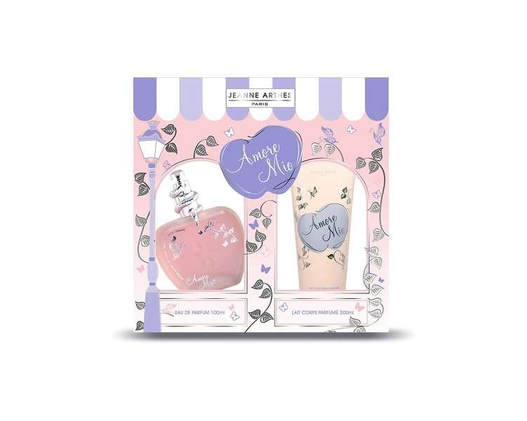 Jeanne Arthes Amore Mio Eau de Parfum 100ml and Body Lotion 200ml Set - Made in France