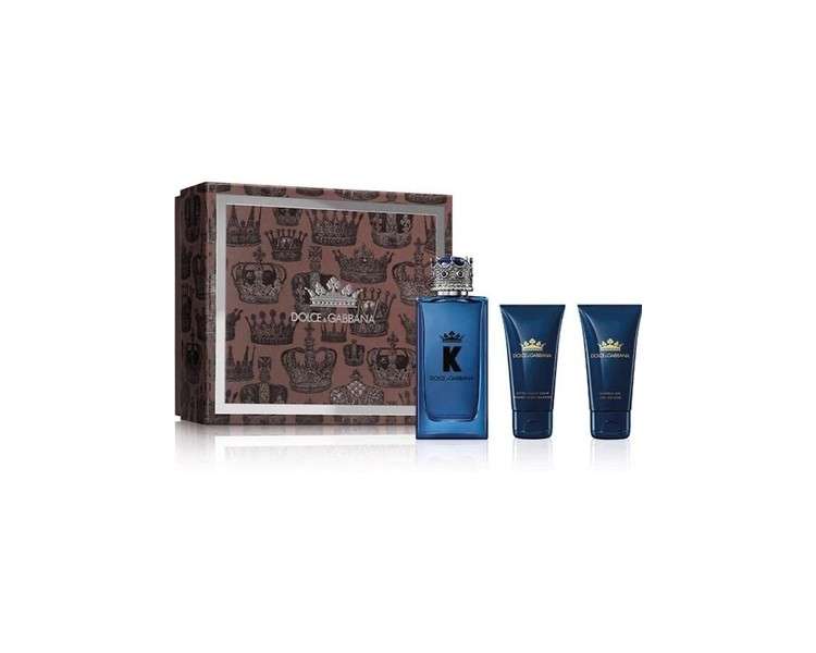 Dolce & Gabbana K 3 Piece Gift Set: Eau De Parfum 100ml Aftershave Balm 50ml Shower Gel 50ml 6.6 Fluid Ounces