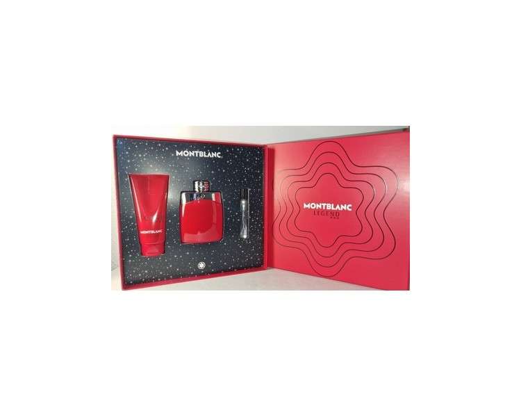 Montblanc Legend Red Eau de Parfum 100ml with 7.5ml and Shower Gel
