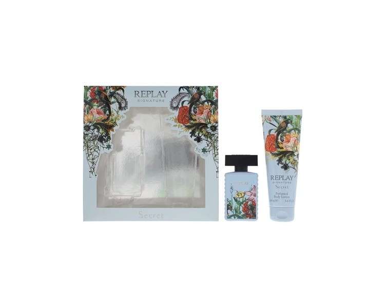 Replay Signature Secret For Woman Gift Set - Eau De Toilette 30ml and Body Lotion 100ml