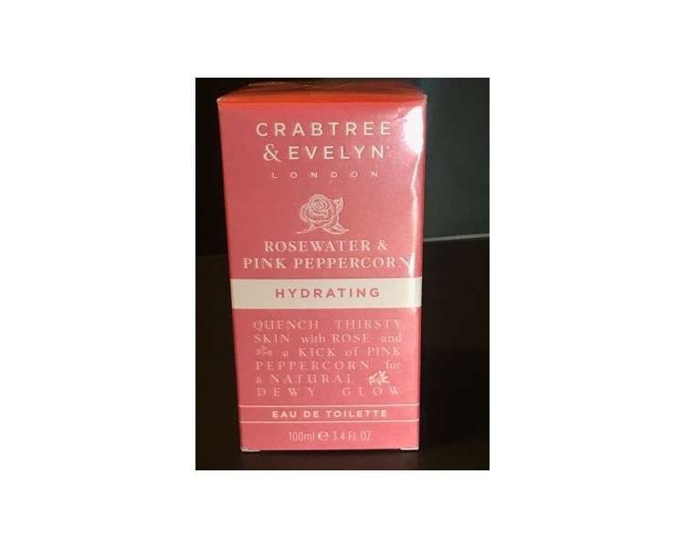 Crabtree & Evelyn Rosewater & Pink Peppercorn Hydrating EDT 3.4 fl. oz. - Sealed