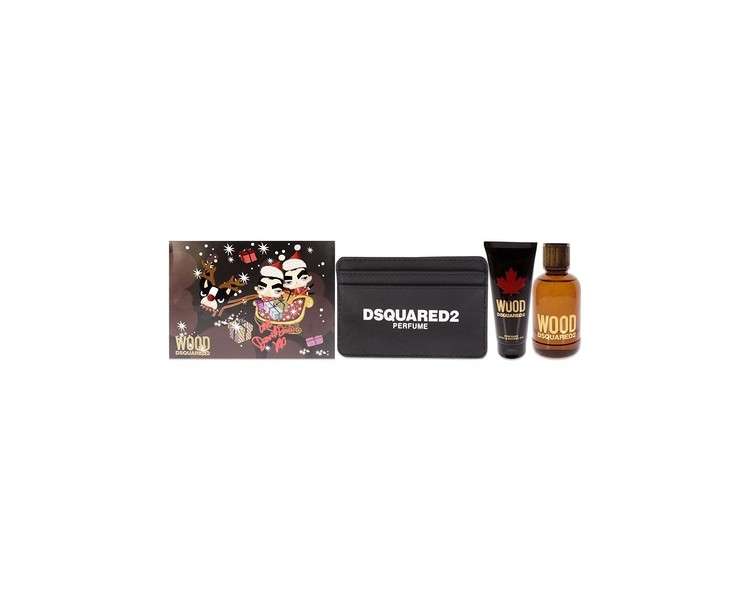 Dsquared2 Wood Eau de Toilette 100ml, Shower Gel 100ml & Card Case