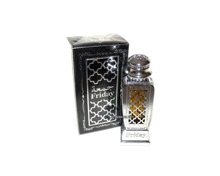 Friday Arabian Designer Therapeutic Essential Perfume Oil Fragrance for Men and Women - Alcohol Free Exquisite Glass Bottle by Haramain