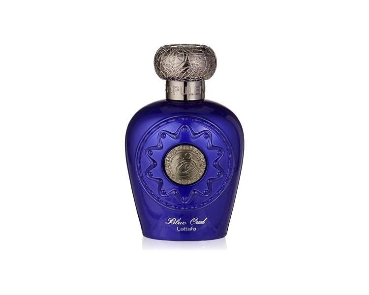 Lattafa Perfumes Blue Oud Unisex Eau de Parfum Spray 3.4 Ounce