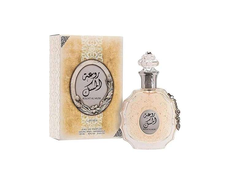 Rouat Al Musk 100ml Eau de Arabian Parfum White Flowers Fruity Sandalwood Vanilla Amber and Musk for Women and Men Unisex