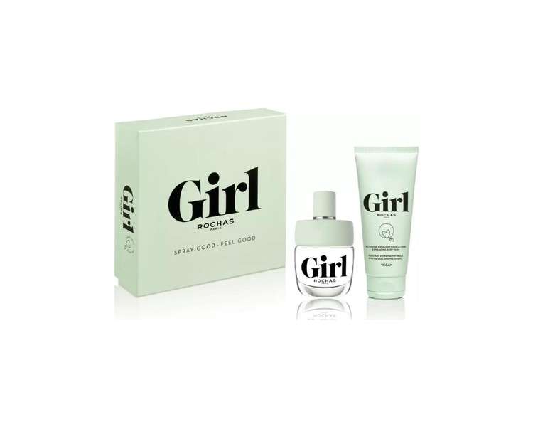 Rochas Girl Gift Set 60ml EDT 100ml Shower Gel - Pack of 2