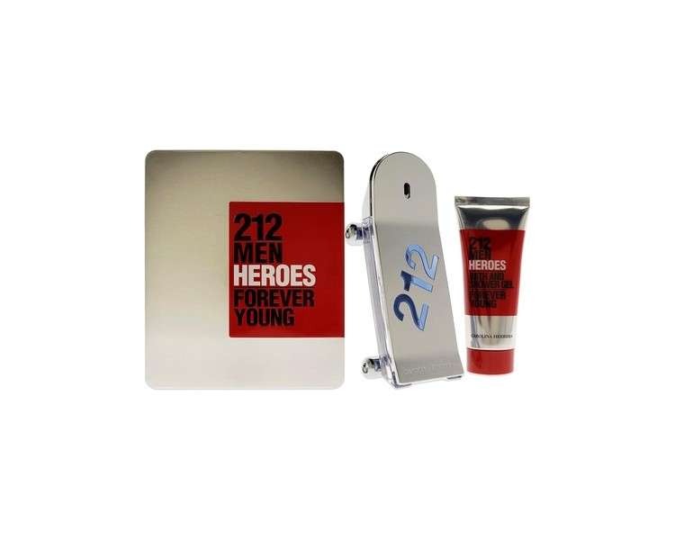 Carolina Herrera 212 Heroes 2 Piece Gift Set: Eau De Toilette 90ml - Body Wash 100ml