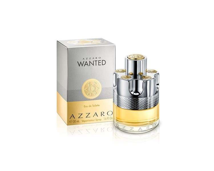 Azzaro Wanted Eau de Toilette Men's Cologne Woody Citrus Spicy Fragrance 1.6 Fl Oz