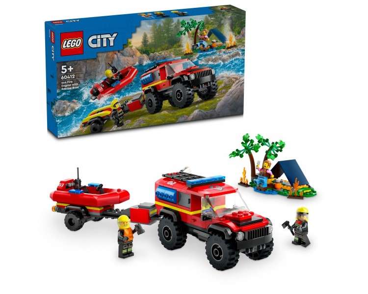 LEGO City - 4x4 Fire Truck with Rescue Boat (60412)