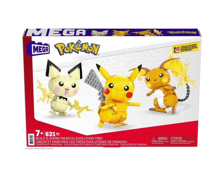 MEGA Contrux - Pokemon build and show Pikachu Evolution Trio (GYH06)