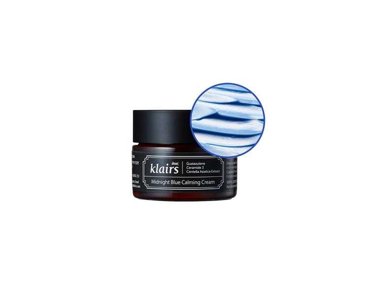 DearKlairs Midnight Blue Calming Cream for Oily Troubled and Sensitive Skin 1.01 Fl Oz