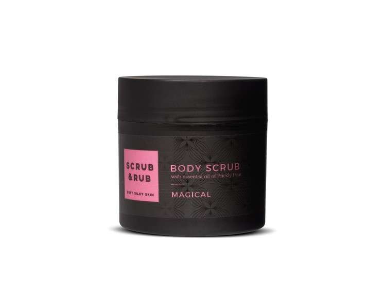 Scrub & Rub Body Scrub Magical Cactus Fig Oil 350g - Dead Sea Mineral and Salt Formula for Silky Smooth Skin