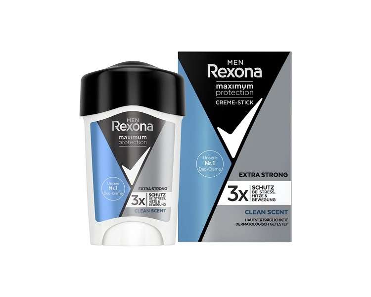 Rexona Maximum Protection Fresh Deodorant Cream 45ml Stick Clean Scent