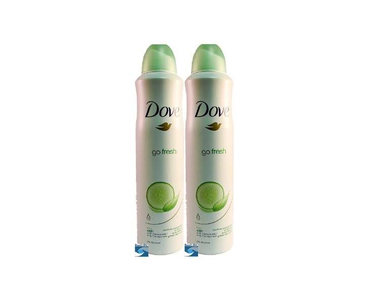 Dove Body Spray Anti-Perspirant/Deodorant Cucumber & Green Tea 250ml/8.5oz