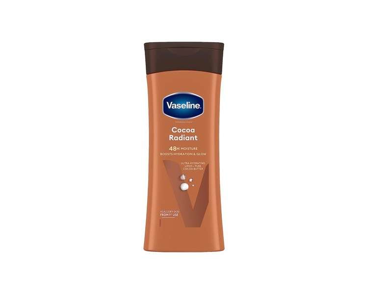 Vaseline Intensive Care Cocoa Radiant Body Lotion 100% Cocoa Butter for Dry Skin 400ml