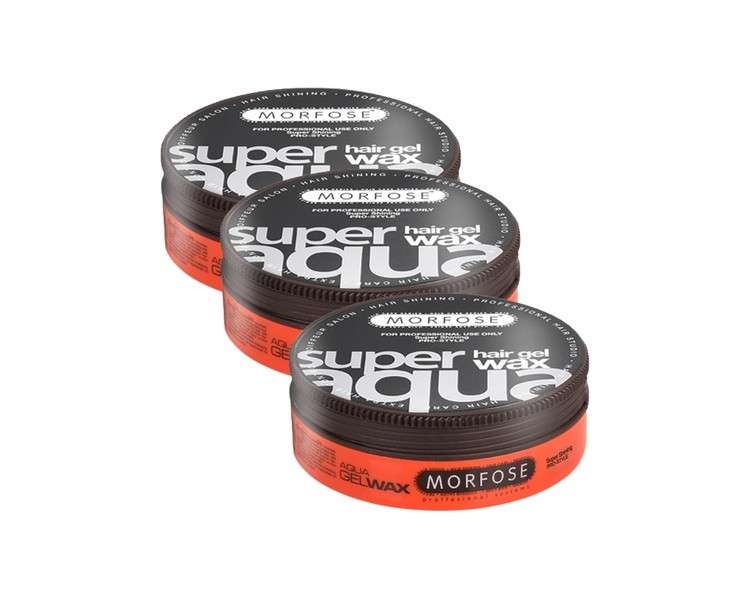 Morfose Aqua Hair Wax Super Aqua 175ml - Pack of 3