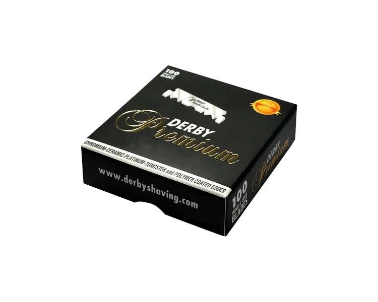 DERBY TOKAI Swedish Steel 100 Half Razor Blades Premium Black